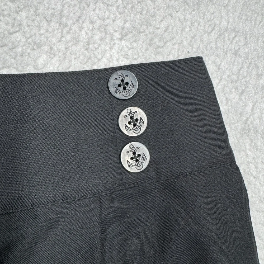 Hot Topic Black Pleated Skirt Goth Emo w/ Buttons Side Zip Women's Size 3XL